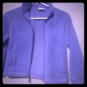 purple columbia fleece jacket girls size S (7-8)